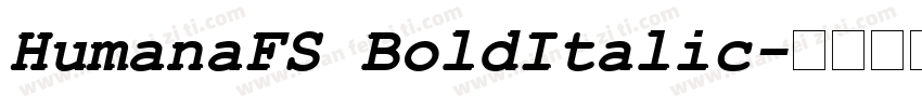 HumanaFS BoldItalic字体转换